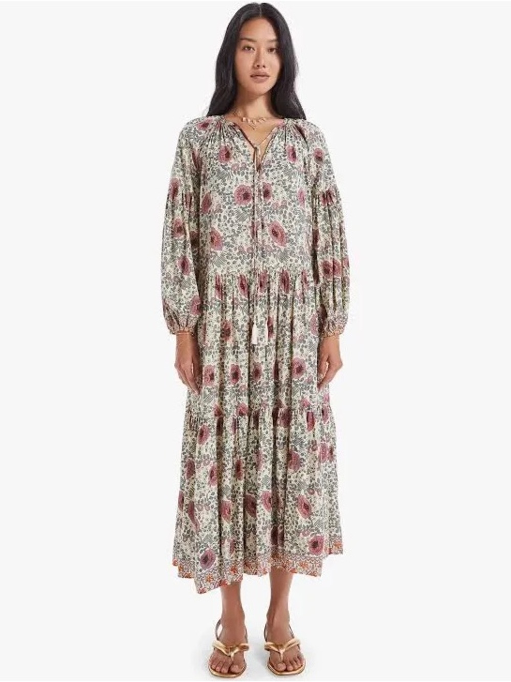 Natalie Martin Briana Vintage Flowers Lavender Maxi Dress